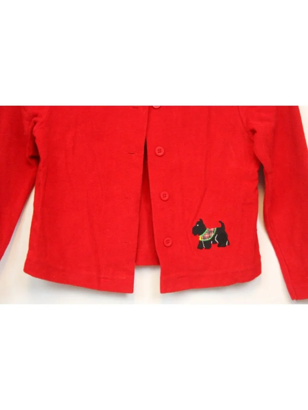 Fast Friends 3pc Outfit Girls Med Skorts Shirt Jacket Plaid Winter Red Scottie D